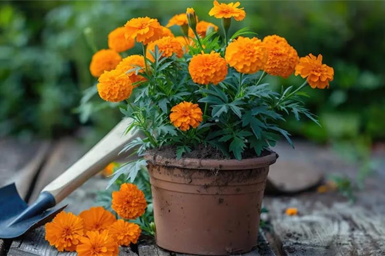 گل همیشه بهار نارنجی 