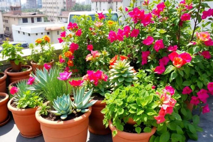 گل چهار فصل برای تراس شمالی